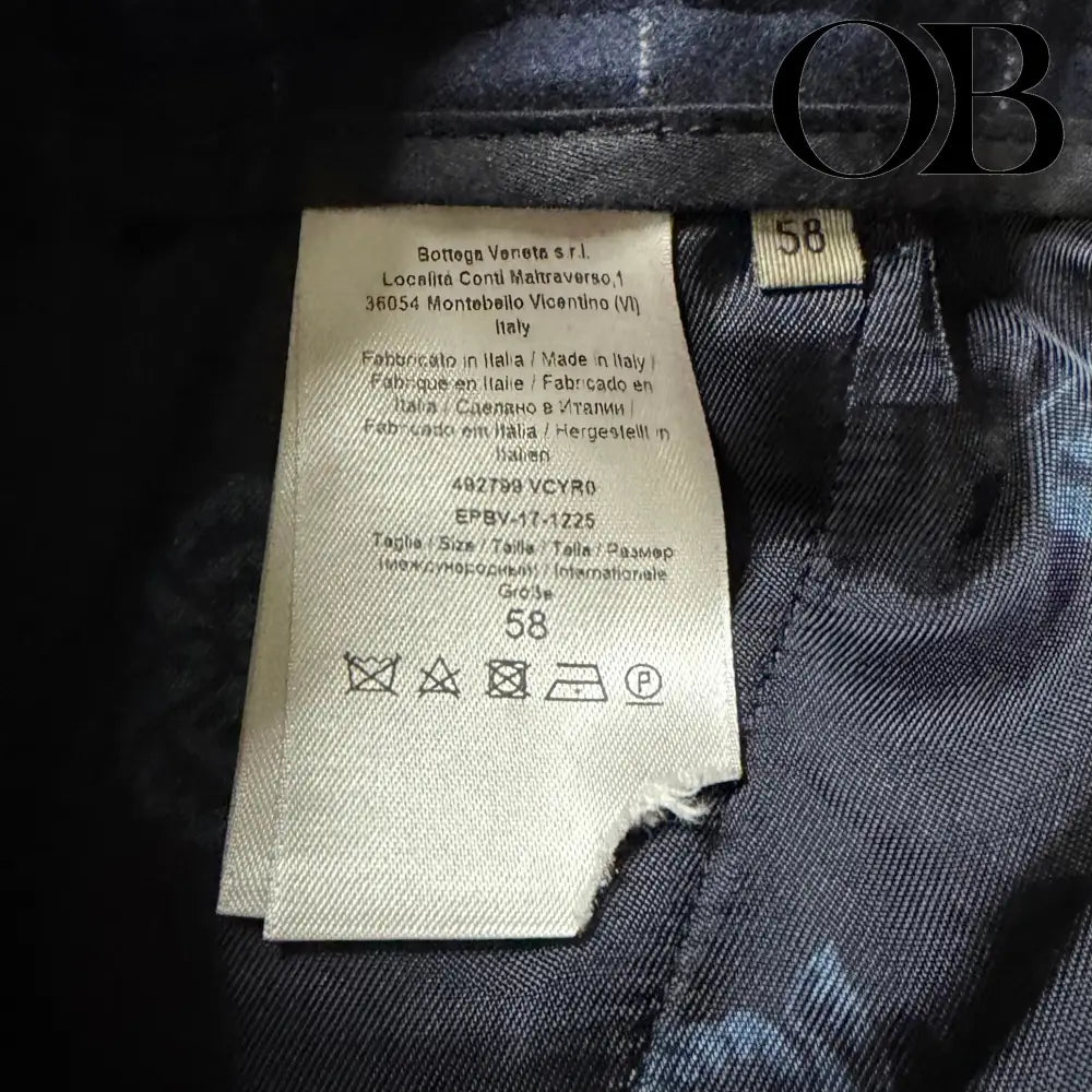 Bottega Veneta Wool/Cashmere Blend Plaid Pants 58 bottoms