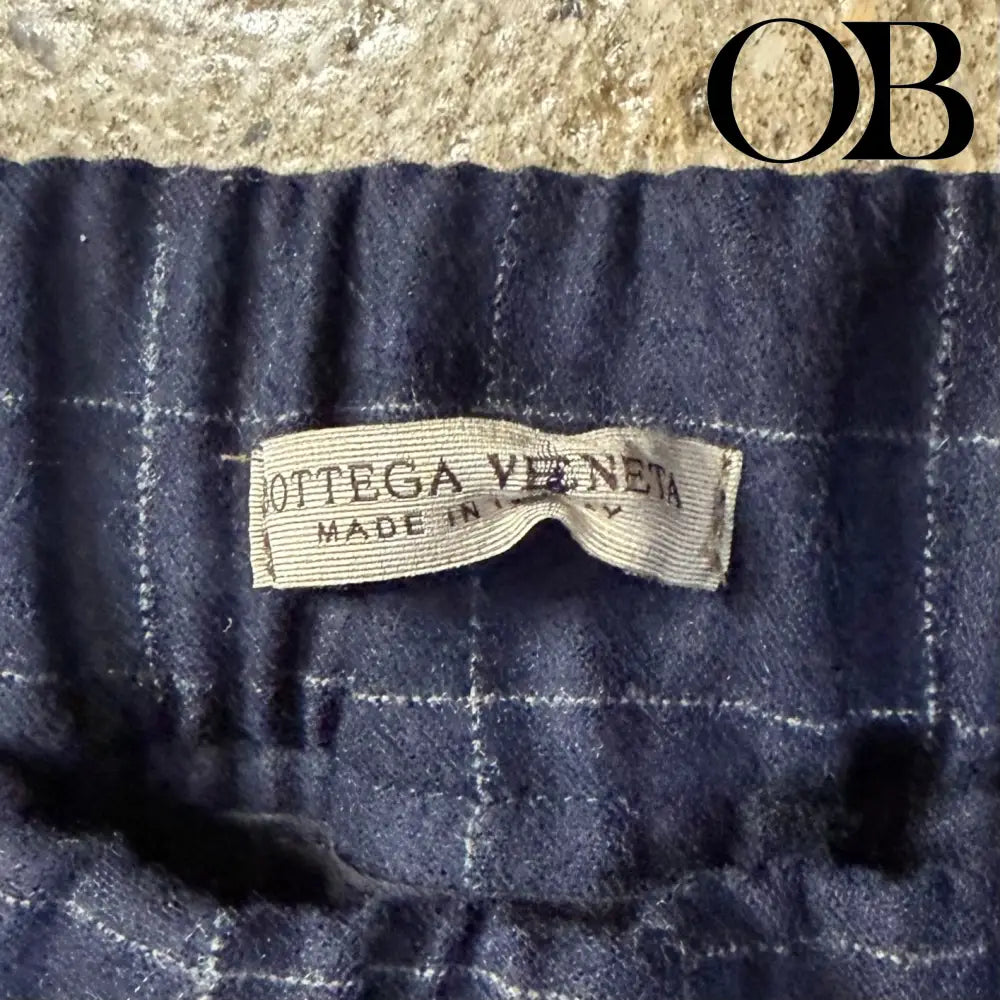Bottega Veneta Wool/Cashmere Blend Plaid Pants 58 bottoms