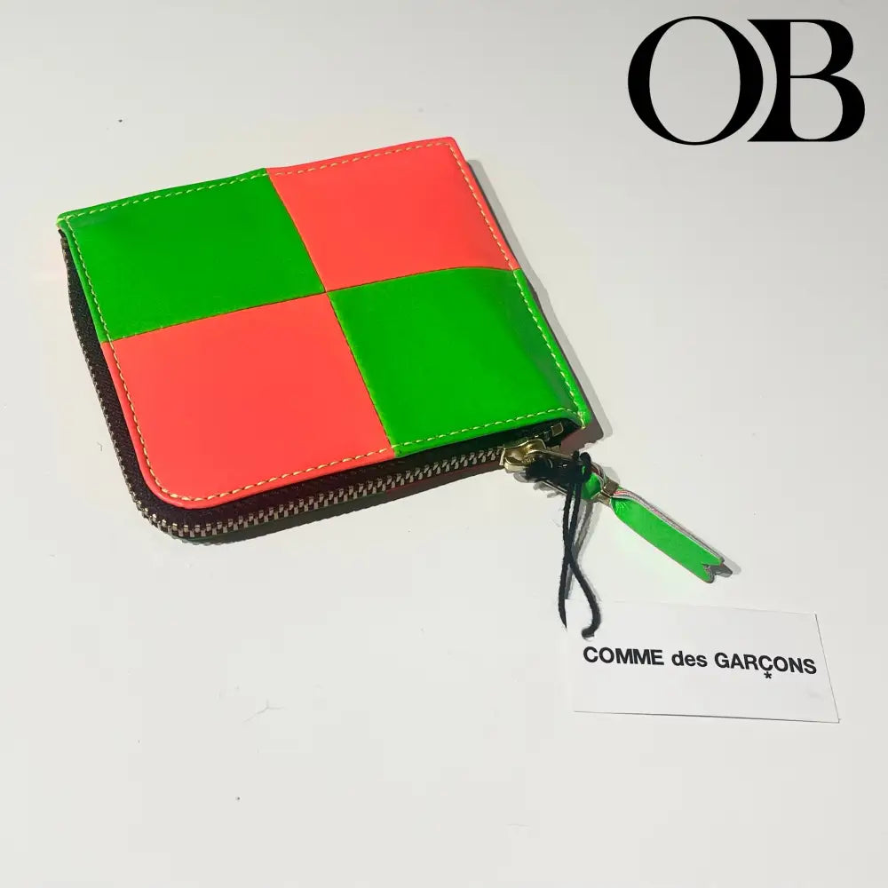 CDG Checkered Zip Pouch accessories