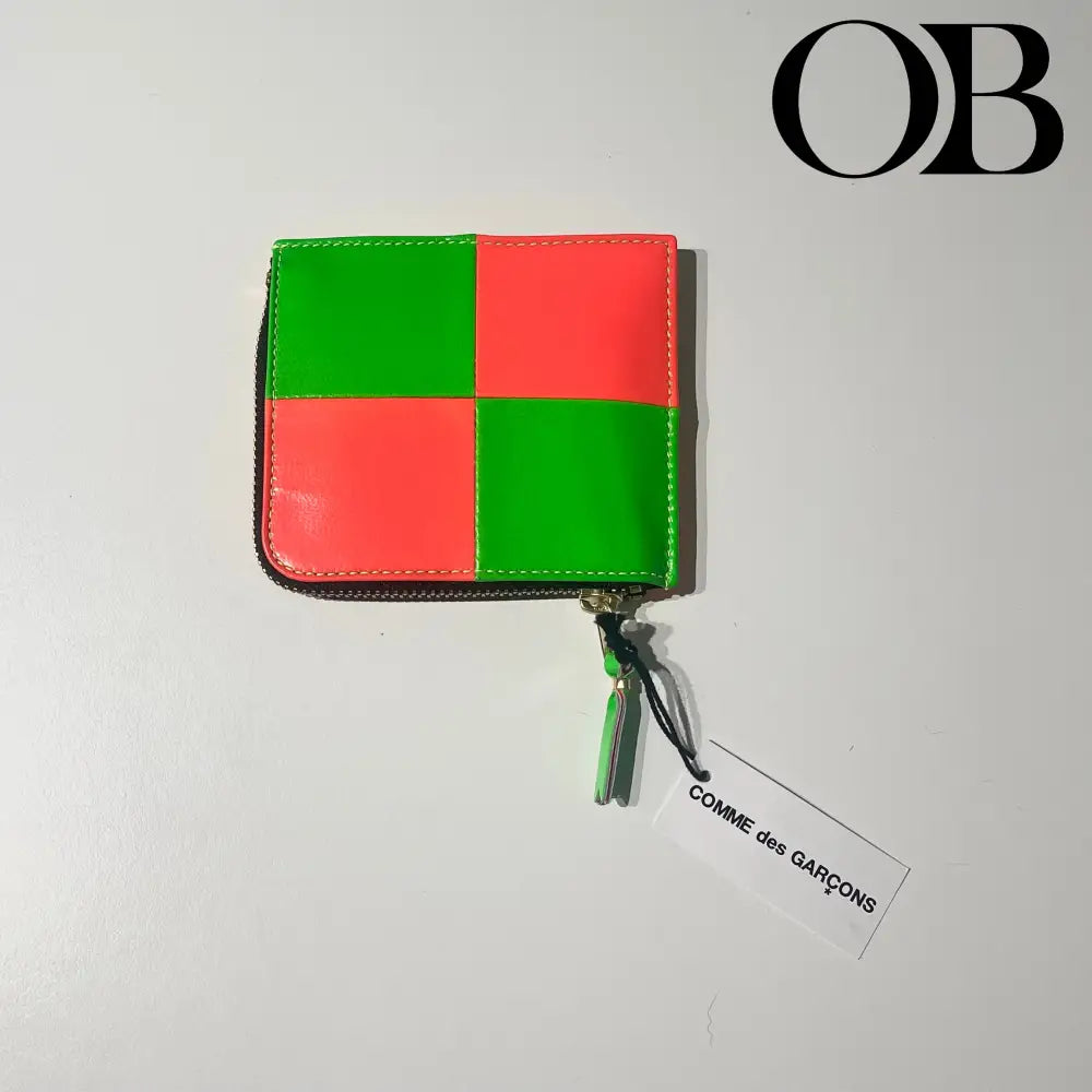 CDG Checkered Zip Pouch accessories