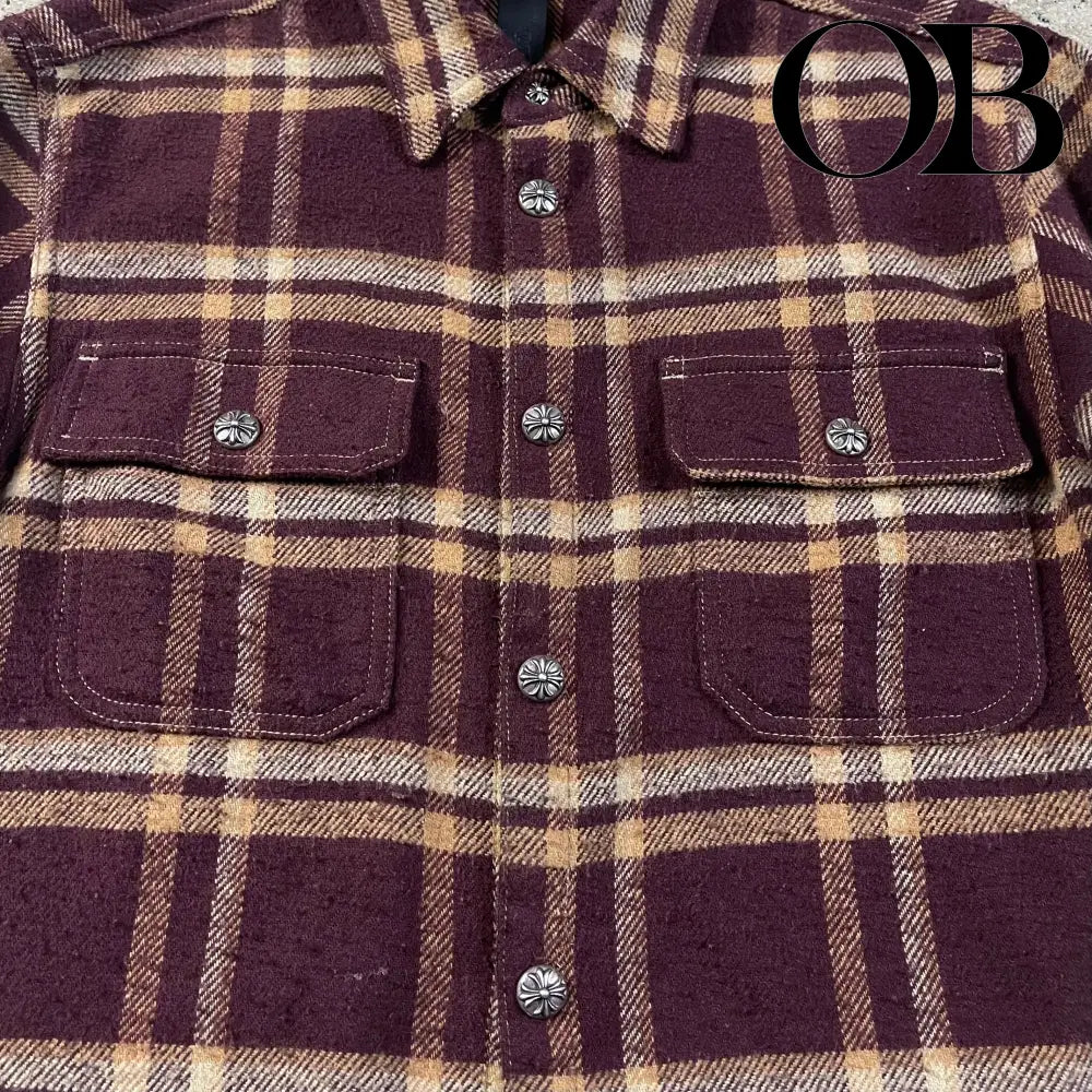 Chrome Hearts Plaid Flannel Shirt L tops