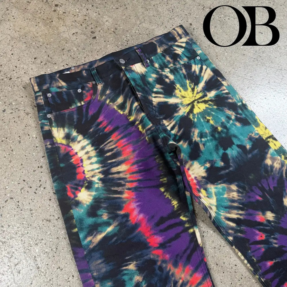 Dries Van Noten Tie Dye Jeans 34 bottoms