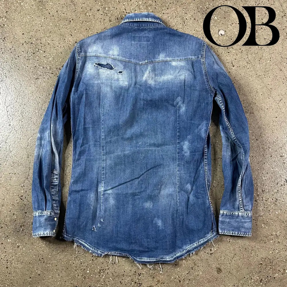 Dsquared Western Denim Shirt 48 tops