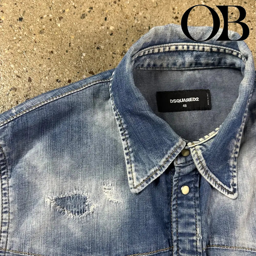 Dsquared Western Denim Shirt 48 tops