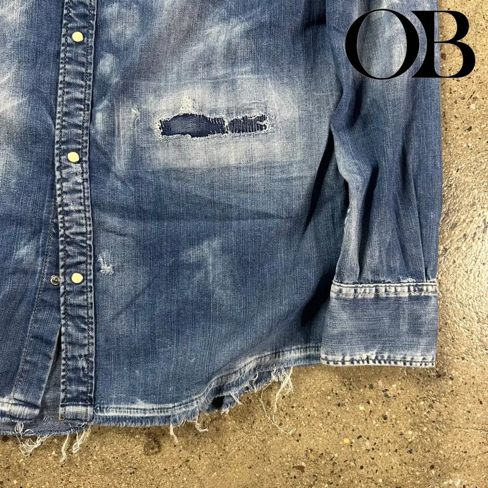 Dsquared Western Denim Shirt 48 tops