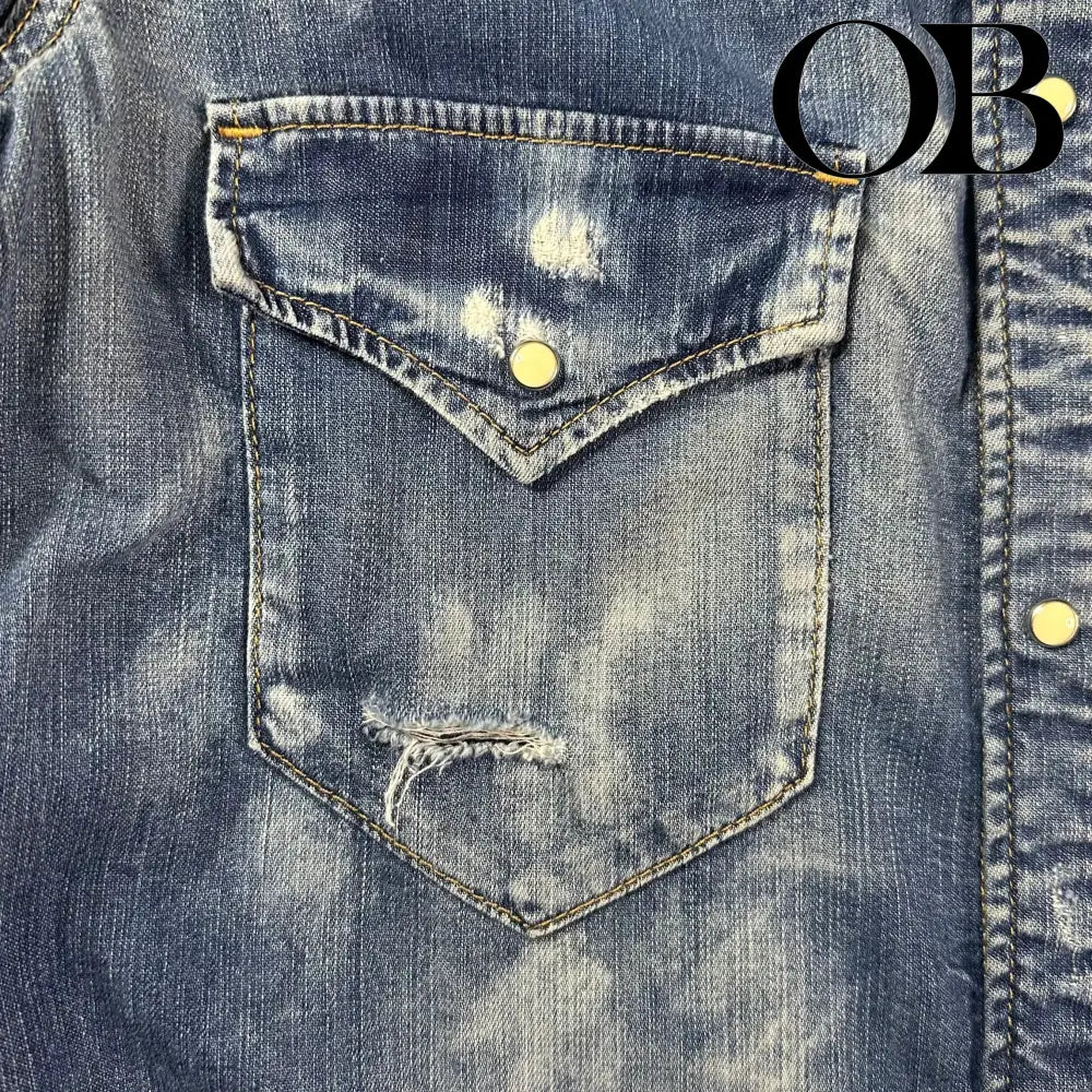 Dsquared Western Denim Shirt 48 tops