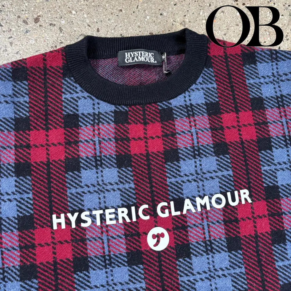 Hysteric Glamour Plaid Knit Sweater M tops
