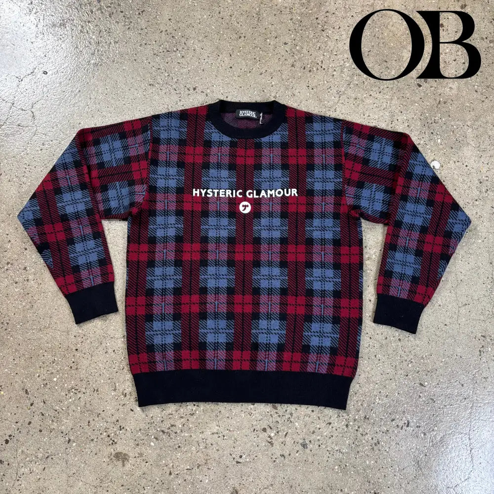 Hysteric Glamour Plaid Knit Sweater M tops