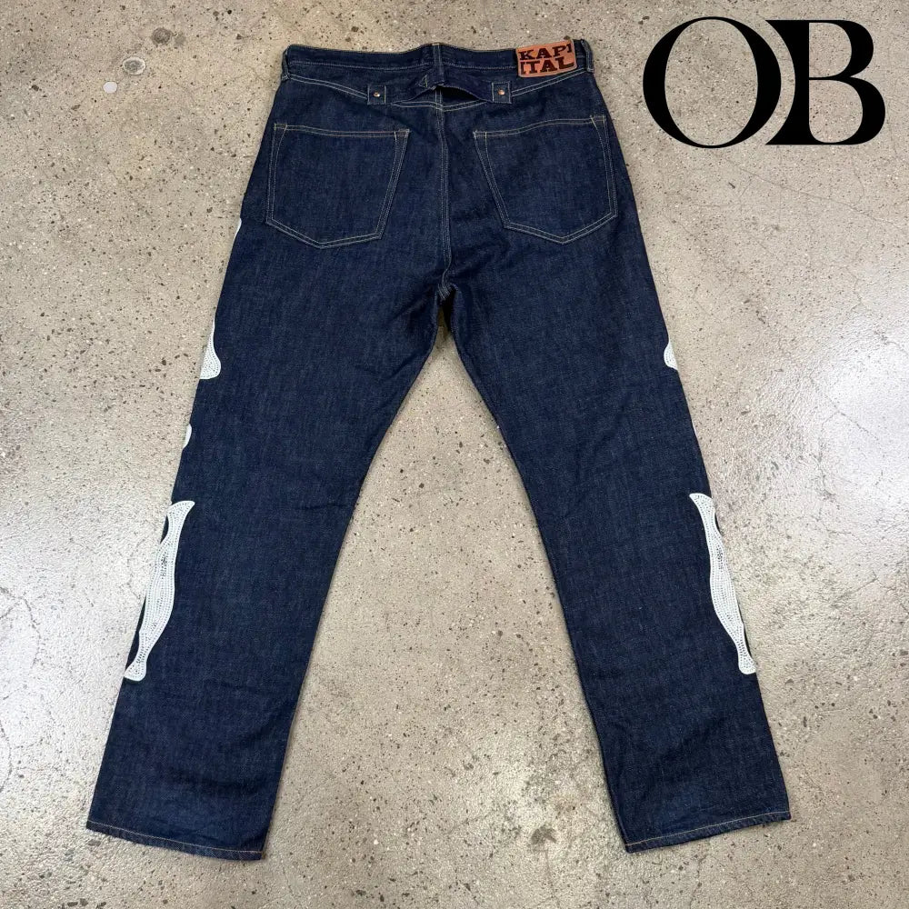 Kapital 12.5oz Denim Mexican Tuxedo Pants 5P Pants 36 bottoms