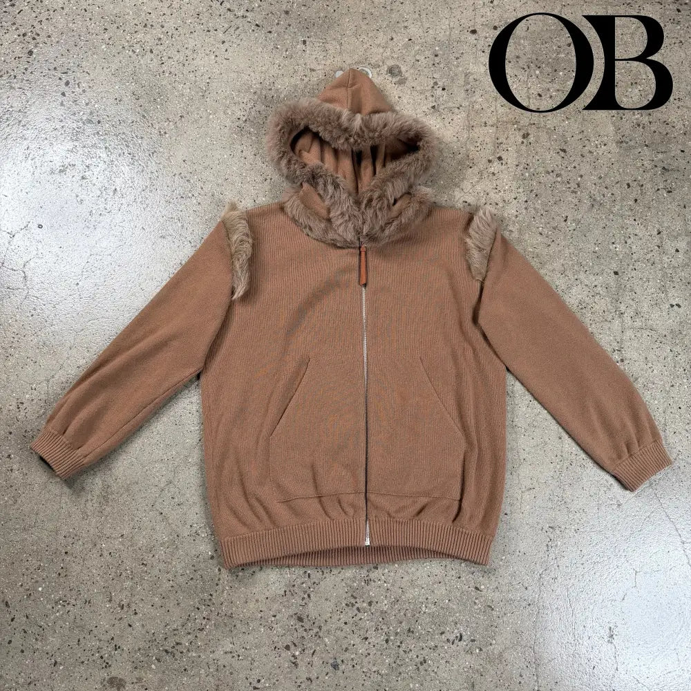 Loewe Cashmere Fur Trim Hoodie XS tops