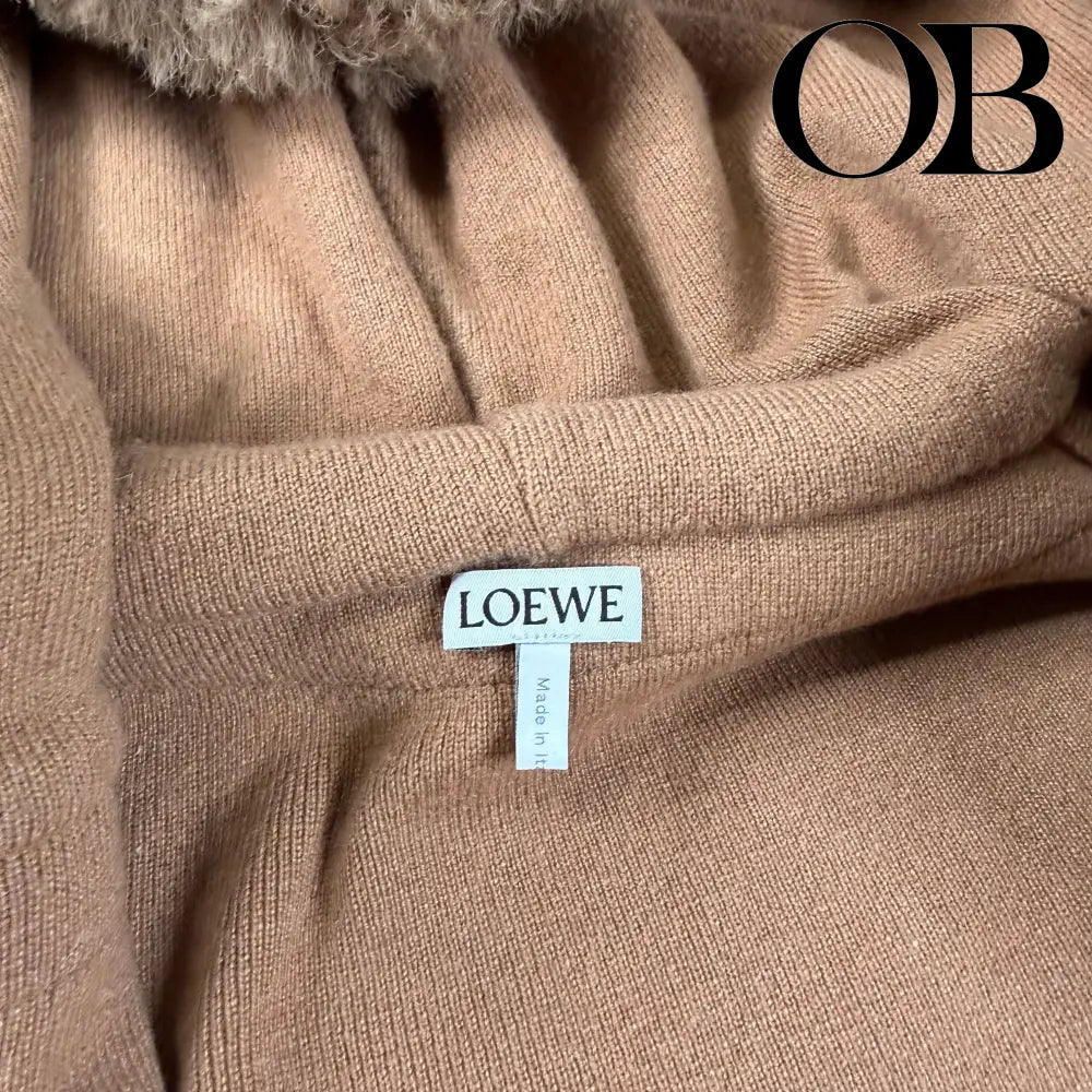 Loewe Cashmere Fur Trim Hoodie XS tops