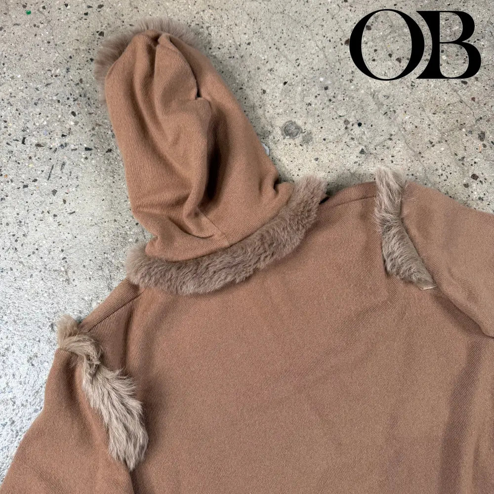 Loewe Cashmere Fur Trim Hoodie XS tops