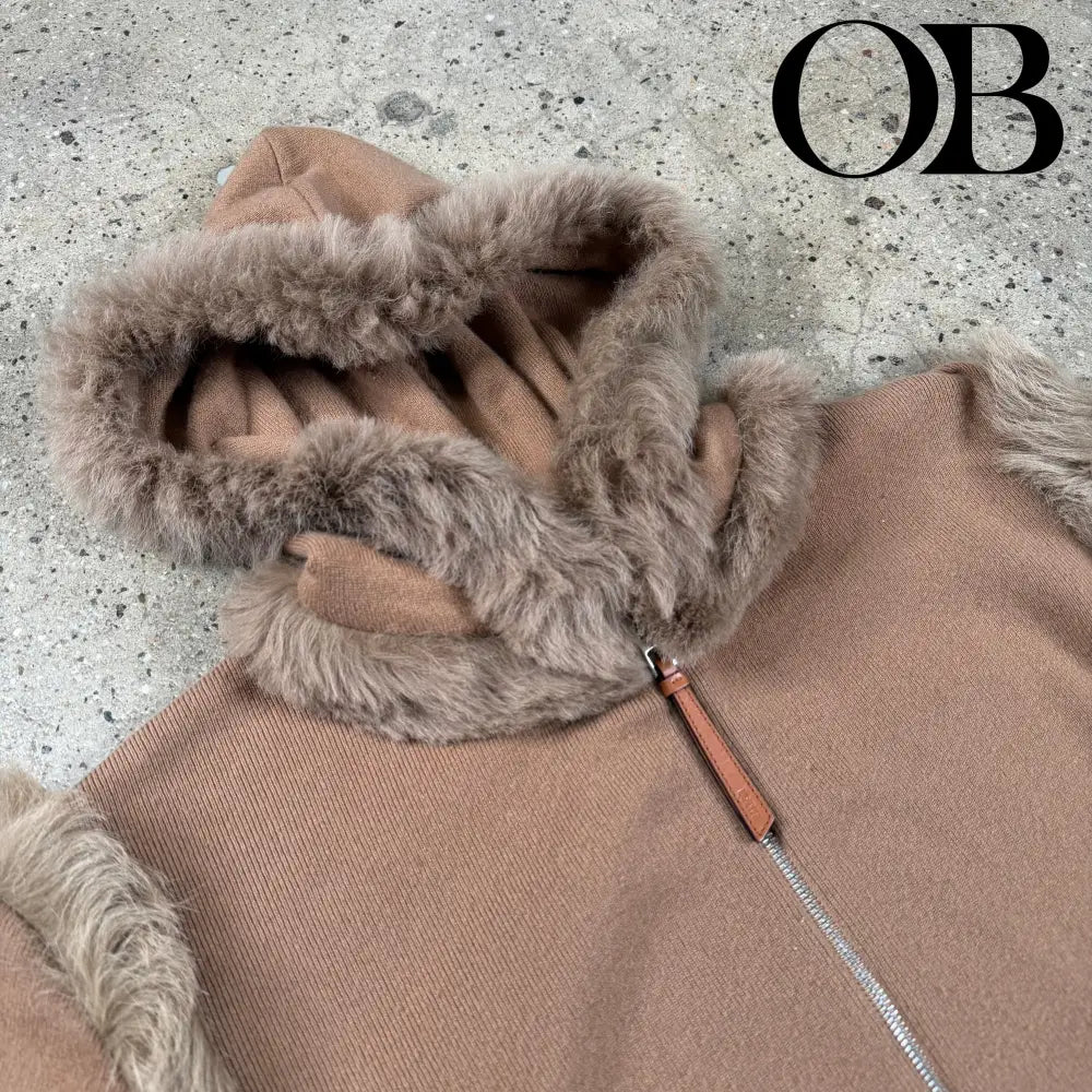 Loewe Cashmere Fur Trim Hoodie XS tops