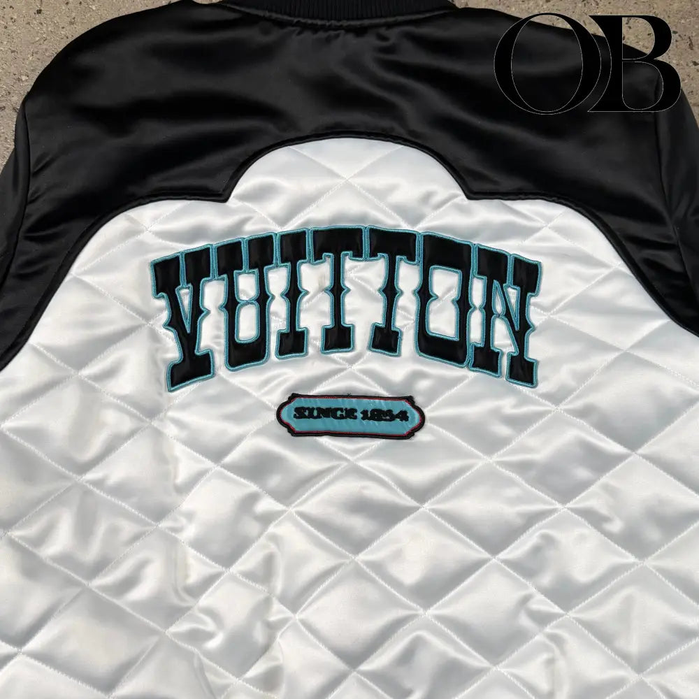 Louis Vuitton BiColor Satin Bomber Jacket L outerwear