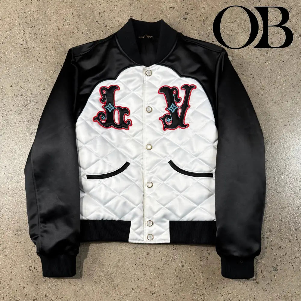 Louis Vuitton BiColor Satin Bomber Jacket L outerwear