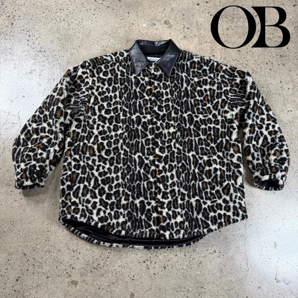 Maison Margiela Leopard Print Faux Fur Jacket 54 outerwear