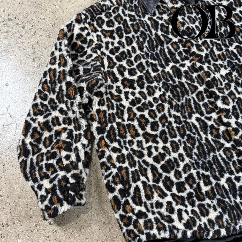 Maison Margiela Leopard Print Faux Fur Jacket 54 outerwear