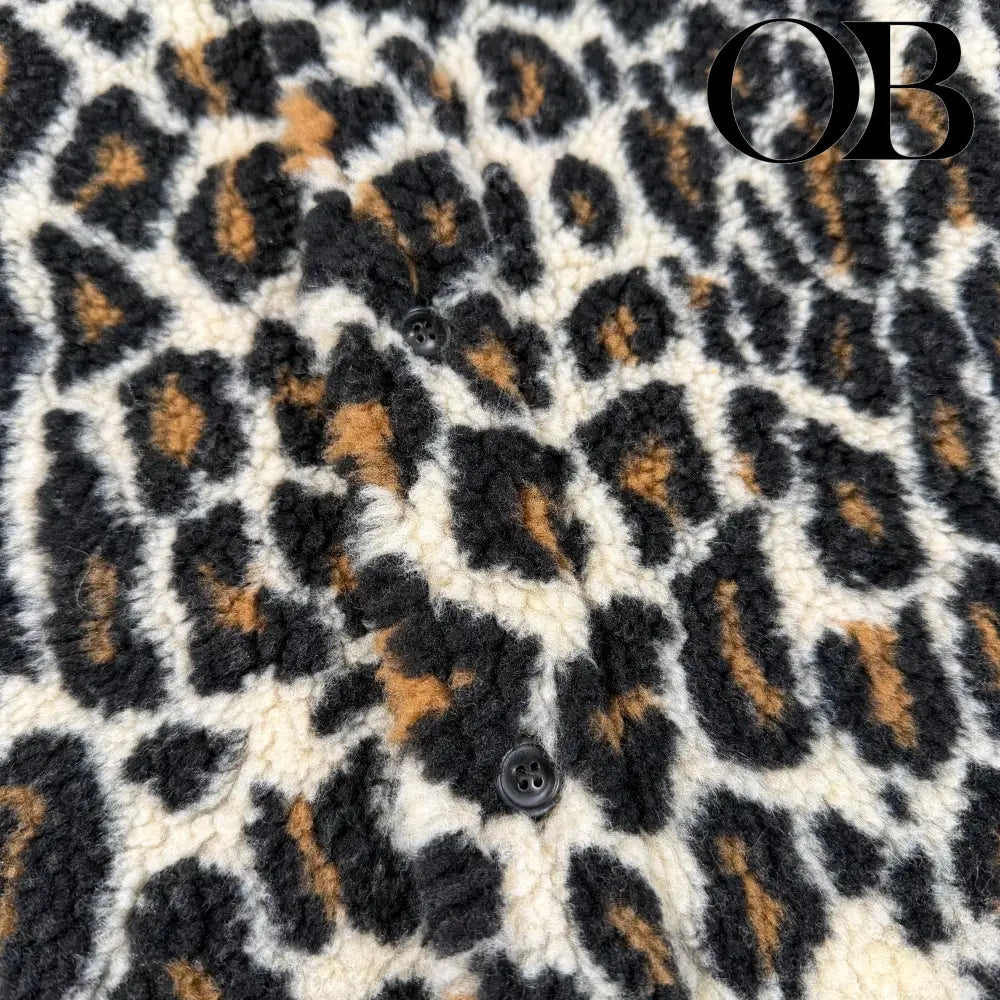 Maison Margiela Leopard Print Faux Fur Jacket 54 outerwear