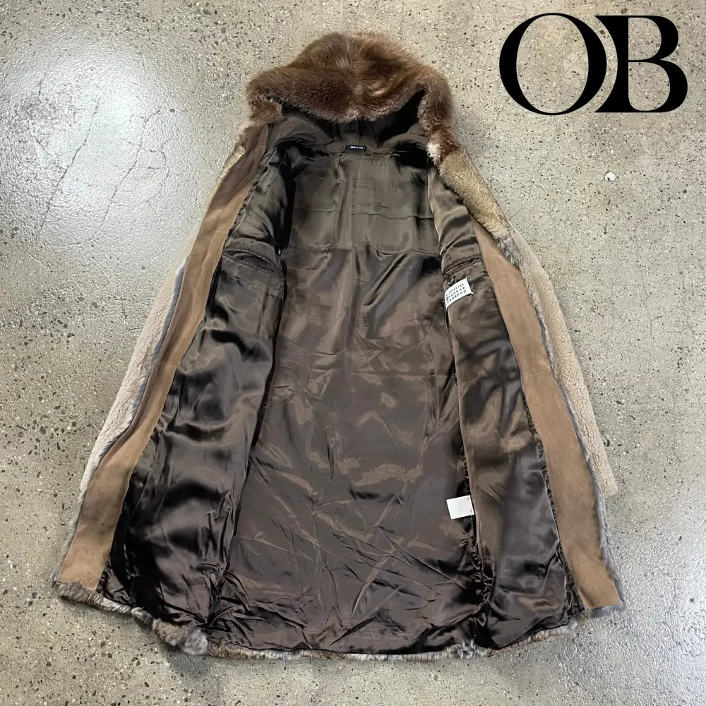 Maison Margiela Multi-Fur Coat 48 tops