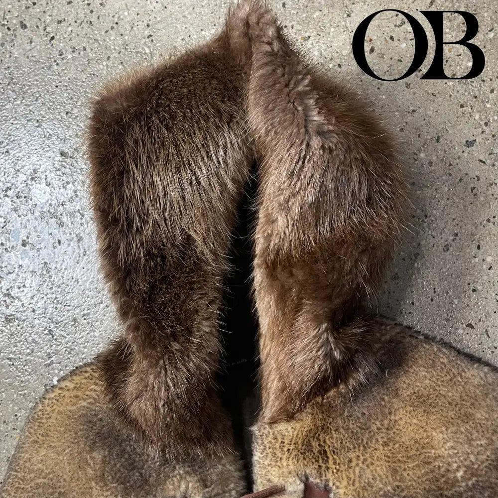 Maison Margiela Multi-Fur Coat 48 tops