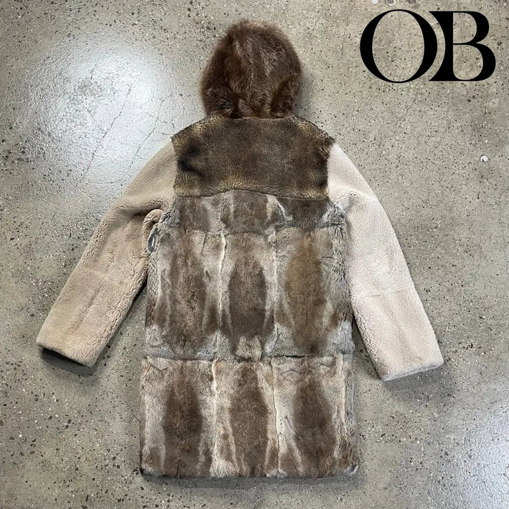 Maison Margiela Multi-Fur Coat 48 tops