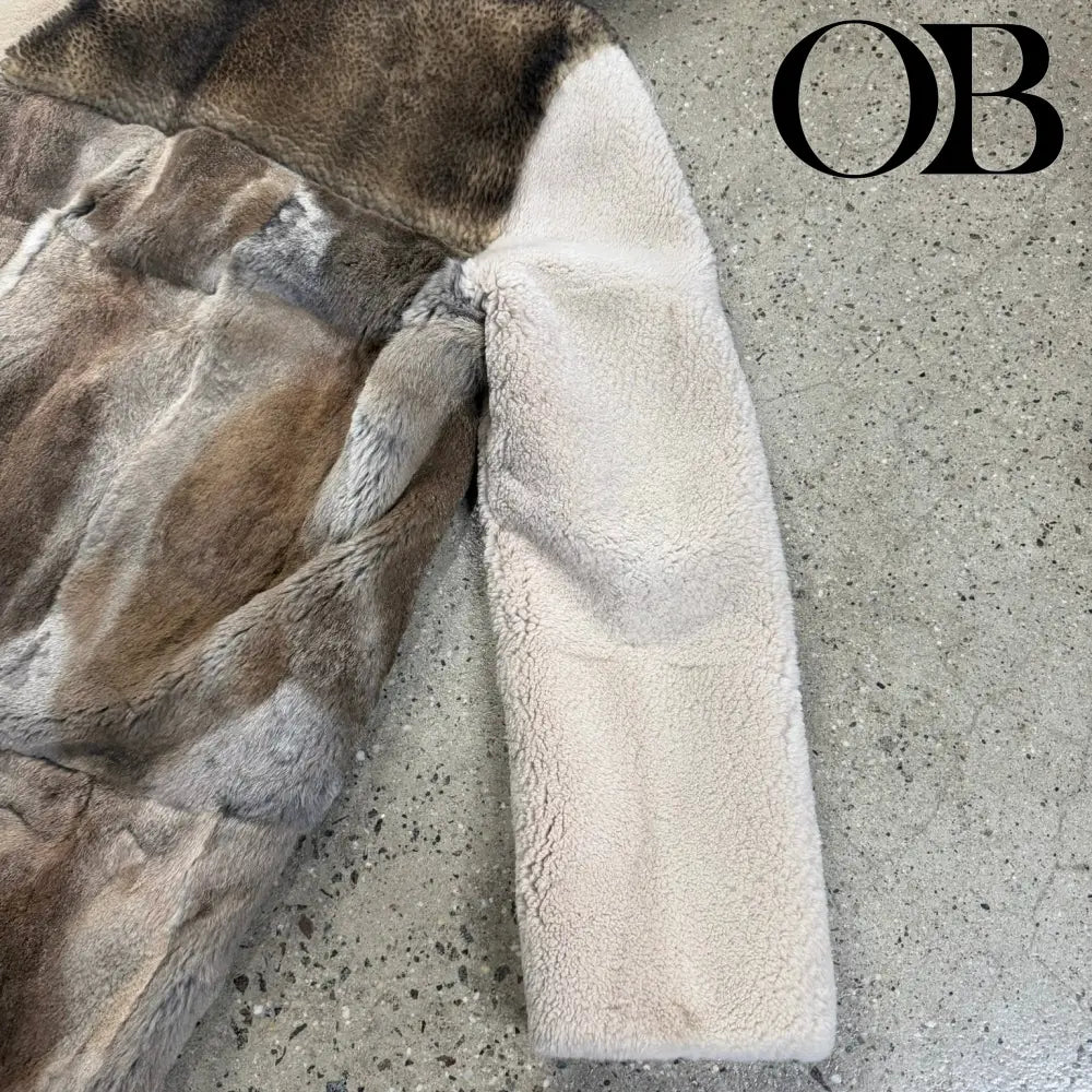 Maison Margiela Multi-Fur Coat 48 tops