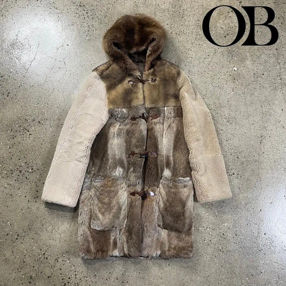 Maison Margiela Multi-Fur Coat 48 tops