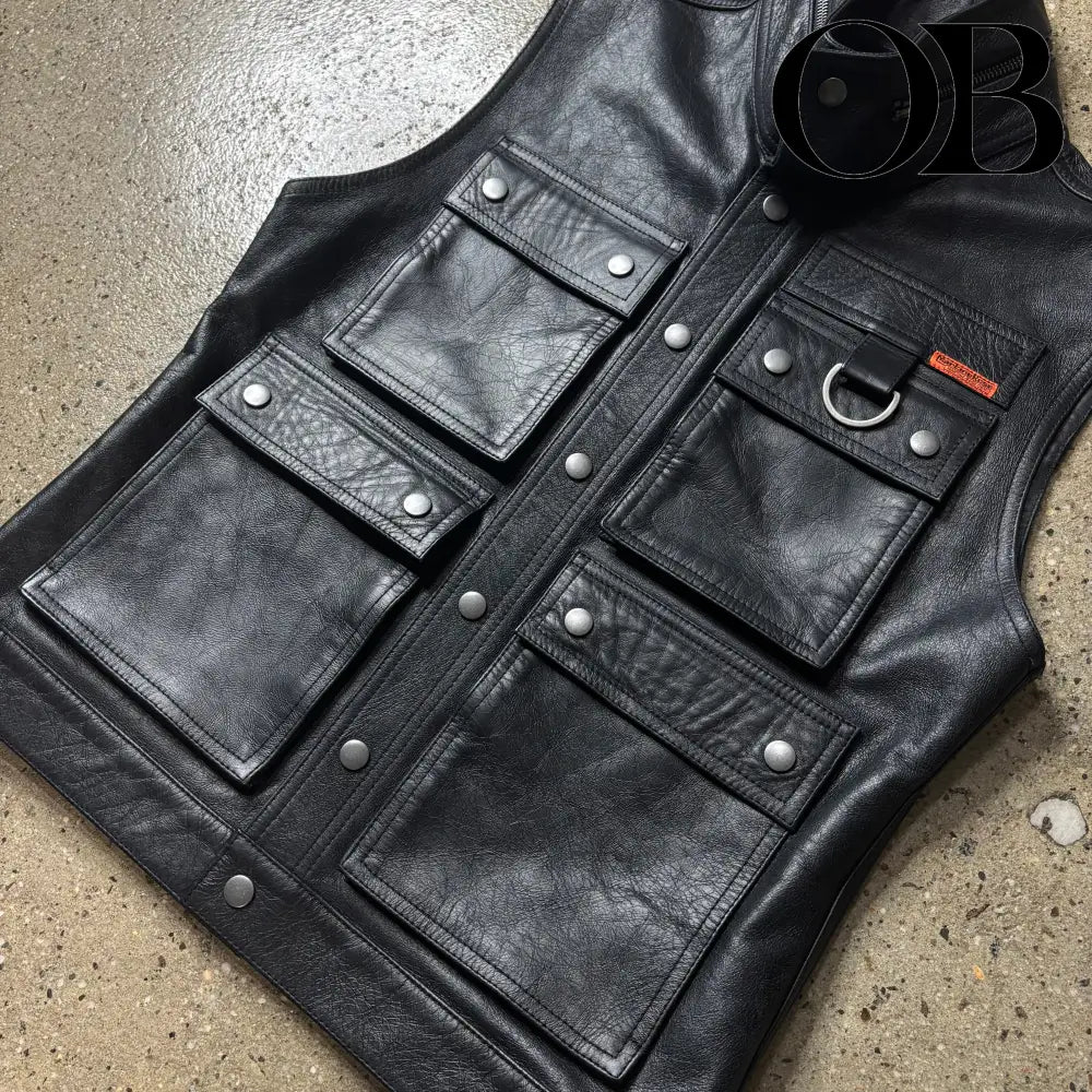 Martine Rose Leather Cargo Vest