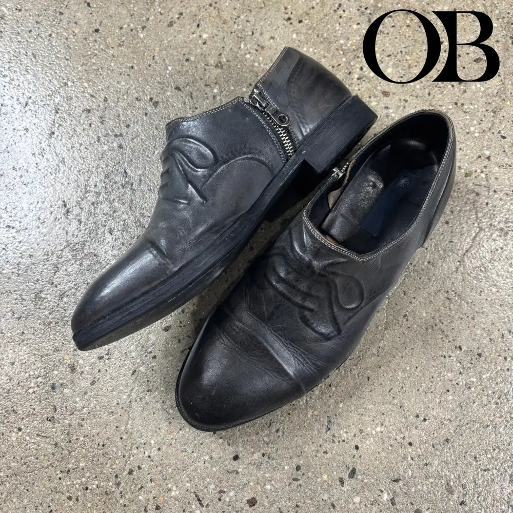 Mihara Yasuhiro Embossed Leather Dress Shoes