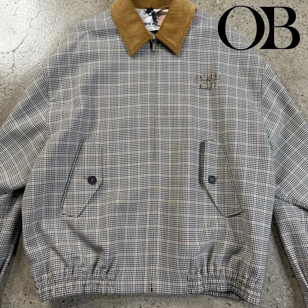 Miu Miu Gingham Check Jacket 42 tops