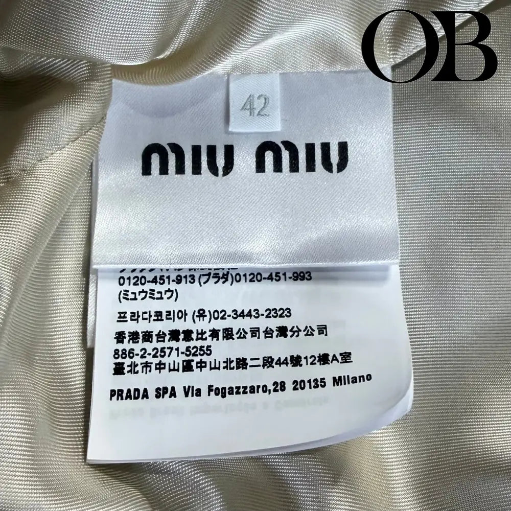 Miu Miu Gingham Check Jacket 42 tops