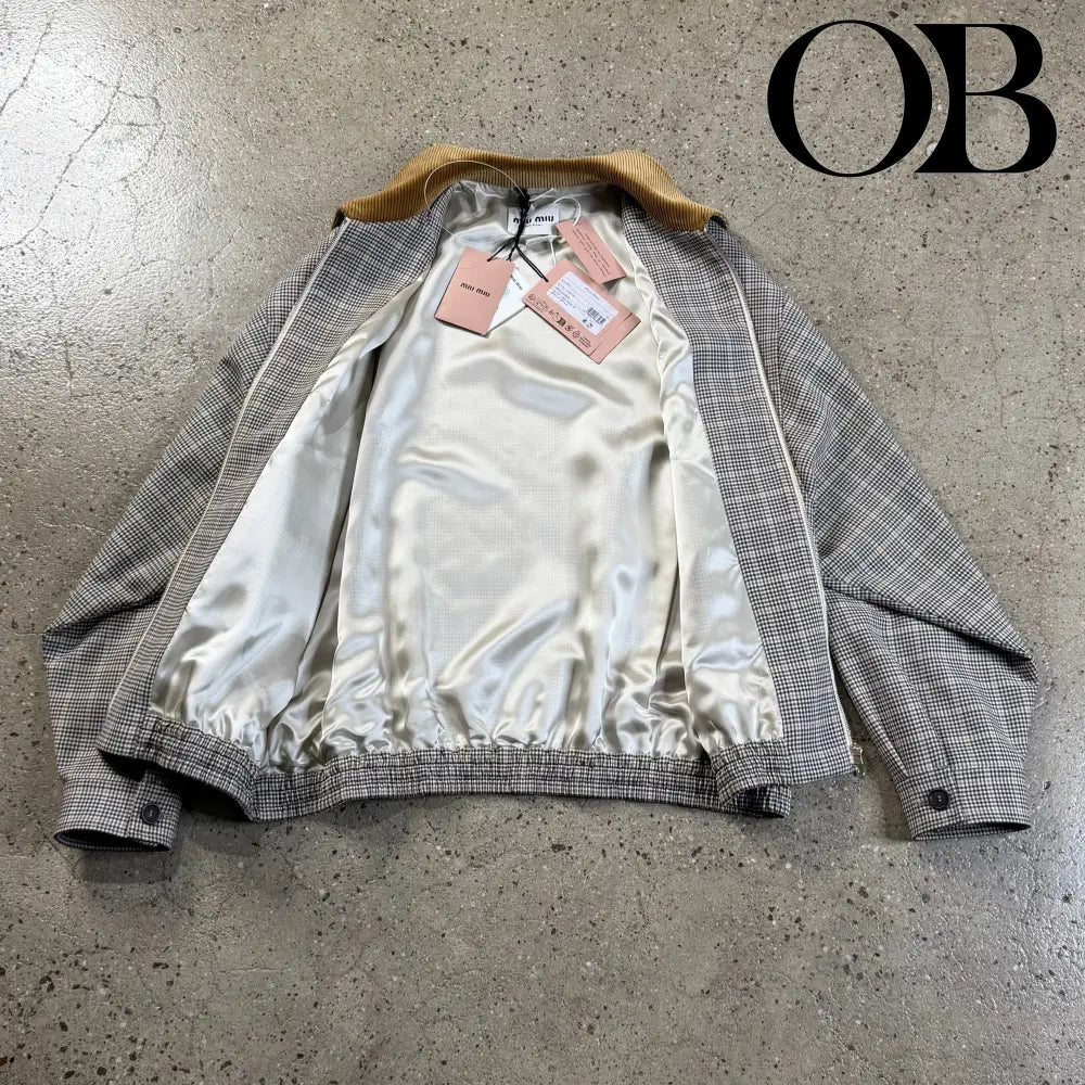 Miu Miu Gingham Check Jacket 42 tops