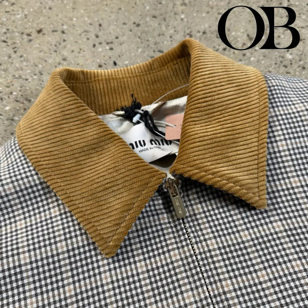 Miu Miu Gingham Check Jacket 42 tops