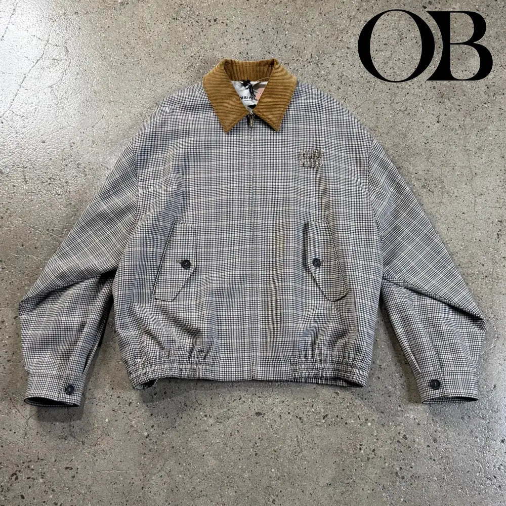Miu Miu Gingham Check Jacket 42 tops