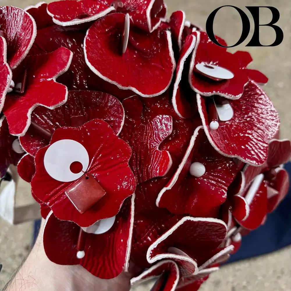 Miu Miu Leather Applique Runway Hat OS accessories