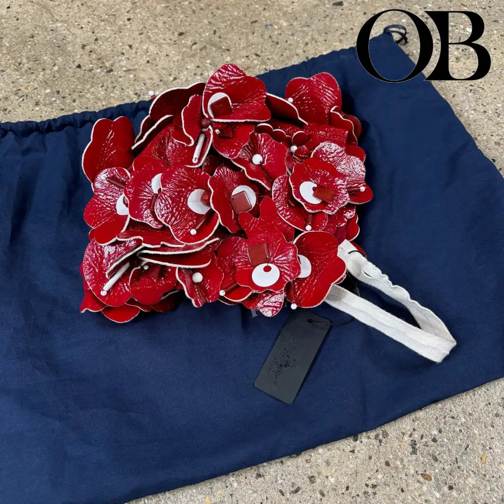 Miu Miu Leather Applique Runway Hat OS accessories