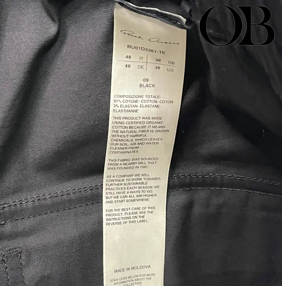 Rick Owens Cropped Lido Pants 48 bottoms