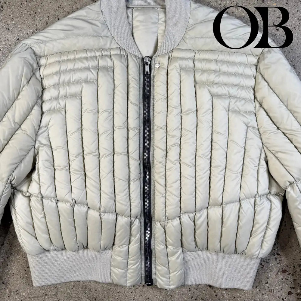 Rick Owens Fog Cropped Bomber Jacket 46 tops