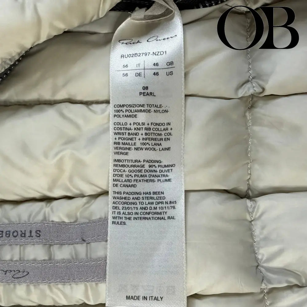 Rick Owens Fog Cropped Bomber Jacket 46 tops