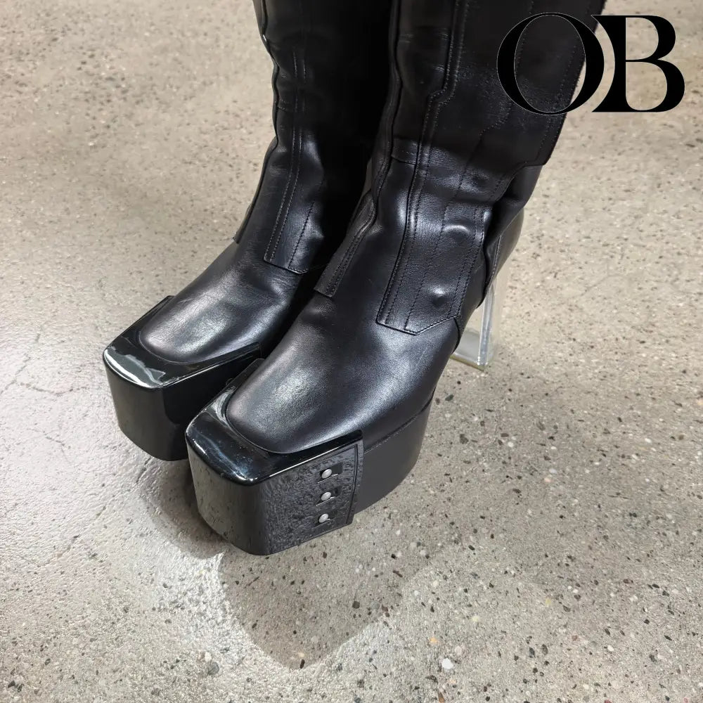 Rick Owens Fogpocket Beveled Kiss Boot 42 footwear