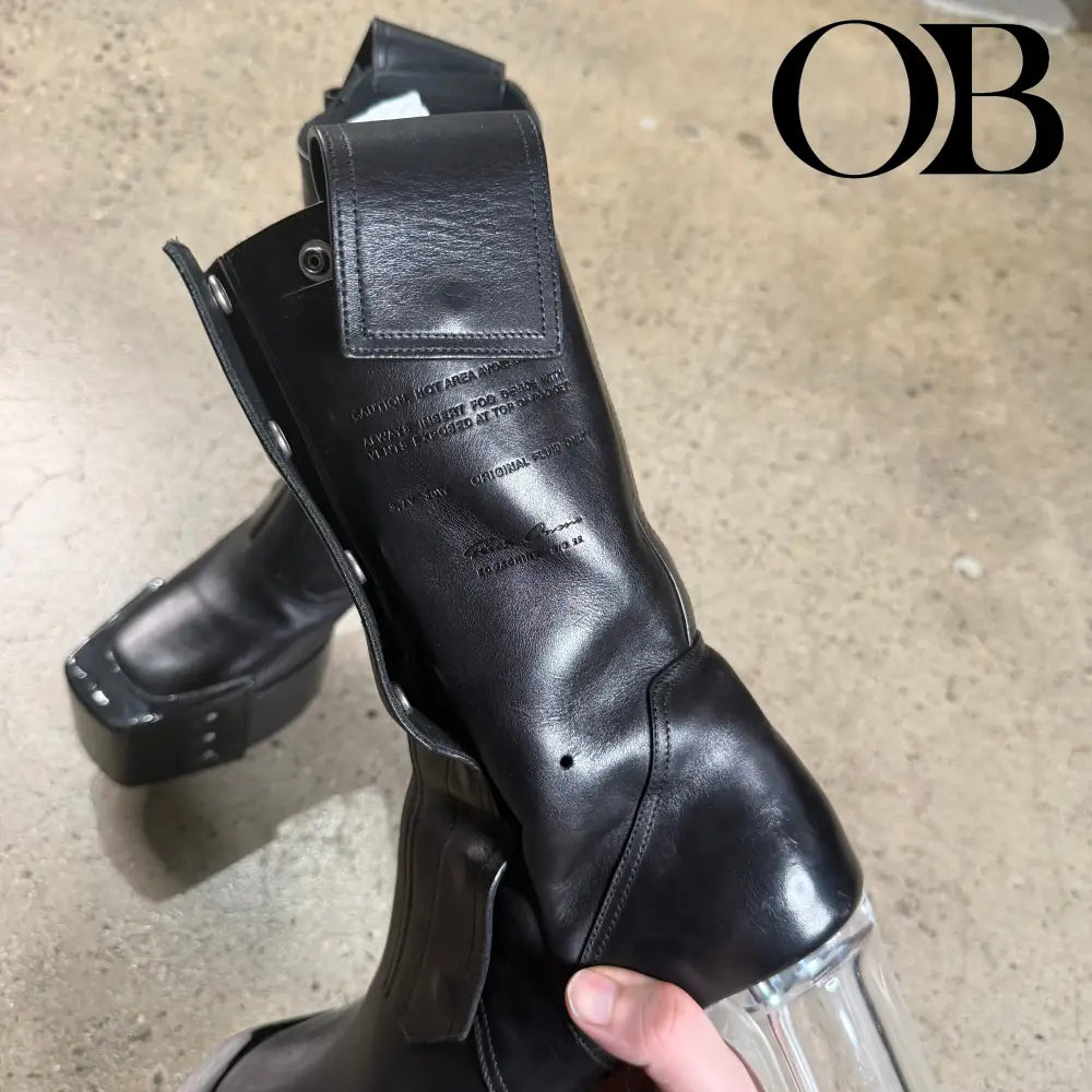 Rick Owens Fogpocket Beveled Kiss Boot 42 footwear