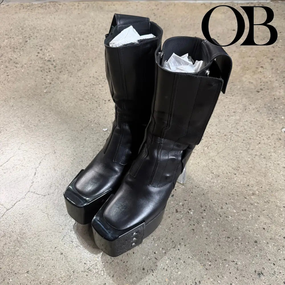 Rick Owens Fogpocket Beveled Kiss Boot 42 footwear