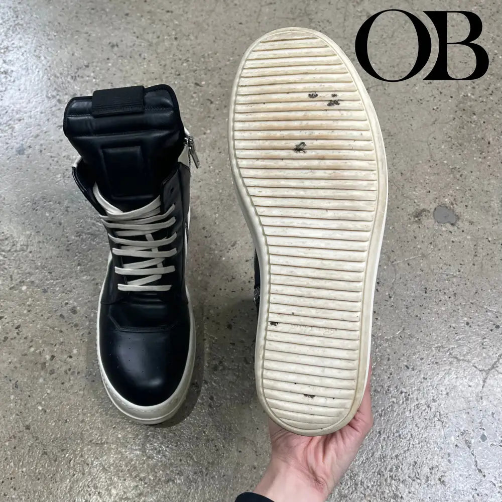 Rick Owens Geobasket (Black/White) 43 footwear