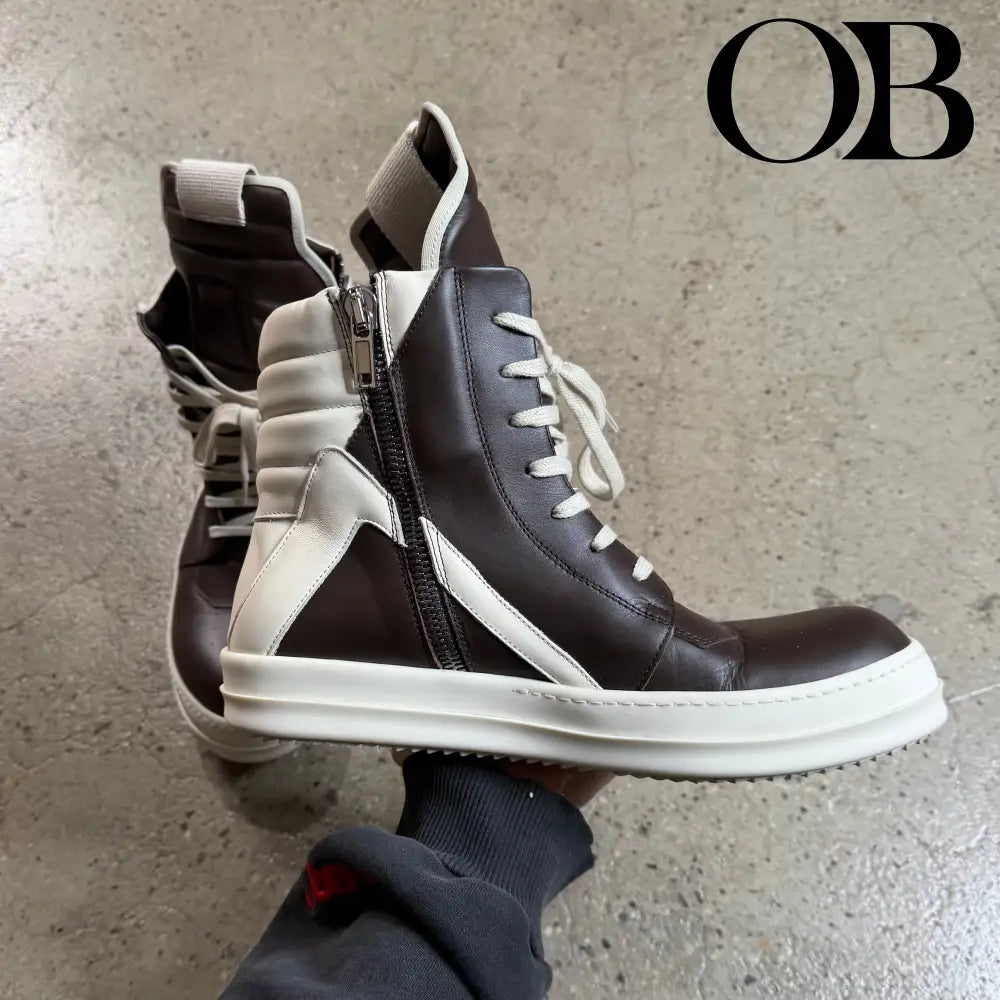 Rick Owens Geobasket Sneakers (Brown) 44 footwear