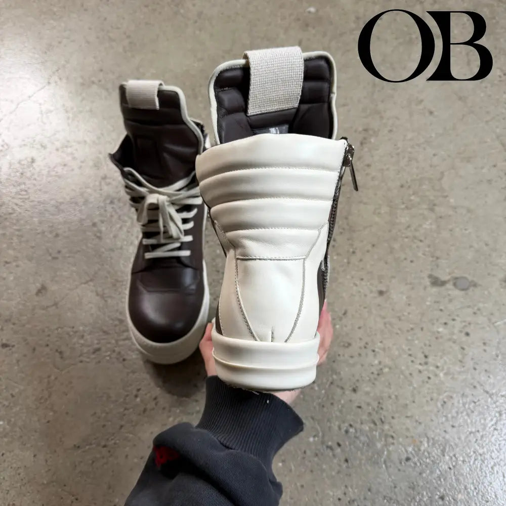 Rick Owens Geobasket Sneakers (Brown) 44 footwear