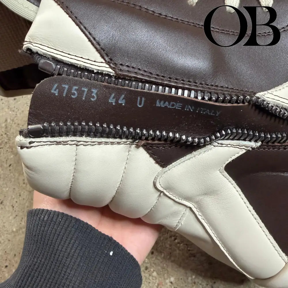 Rick Owens Geobasket Sneakers (Brown) 44 footwear