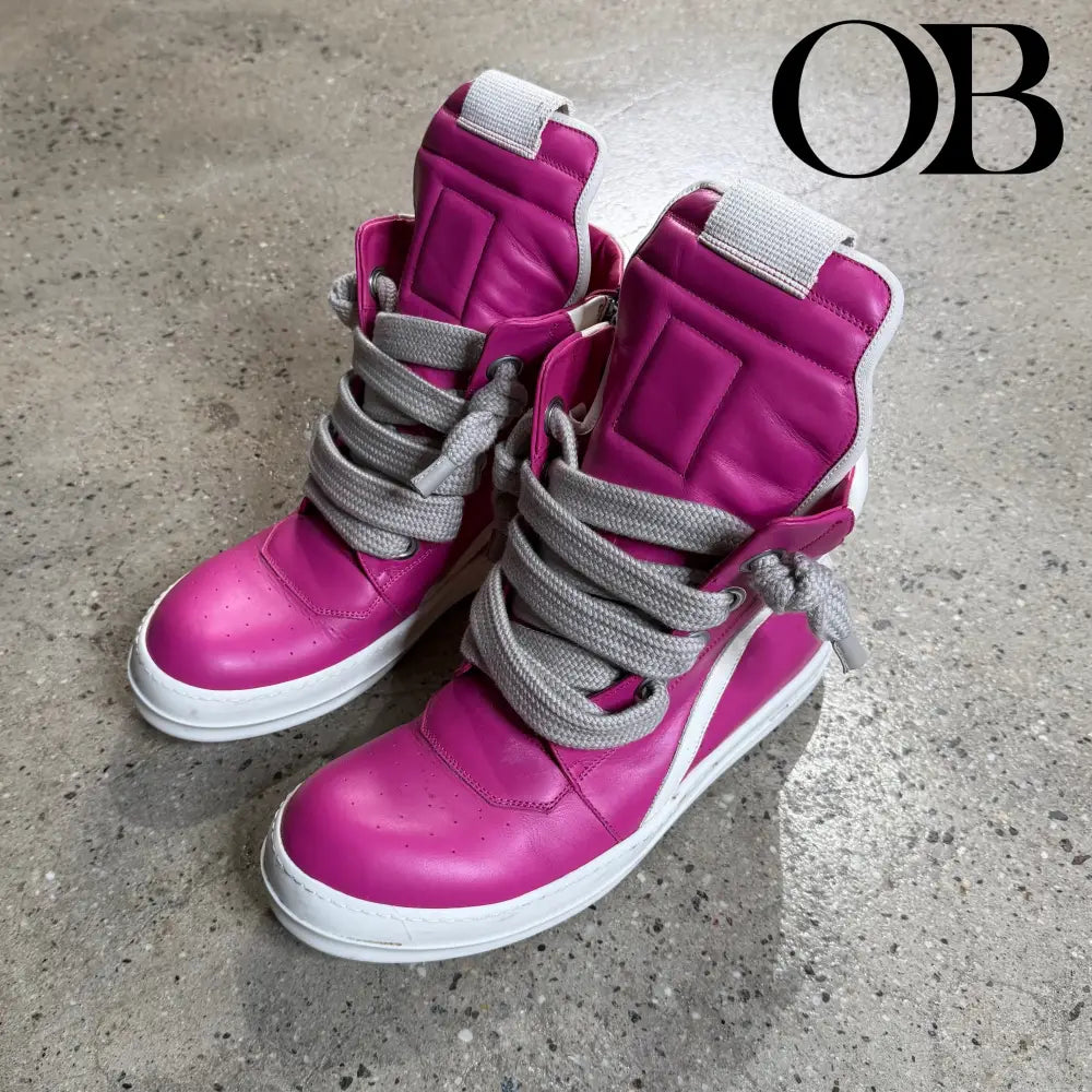 Rick Owens Geobasket Sneakers (Pink) 44 footwear