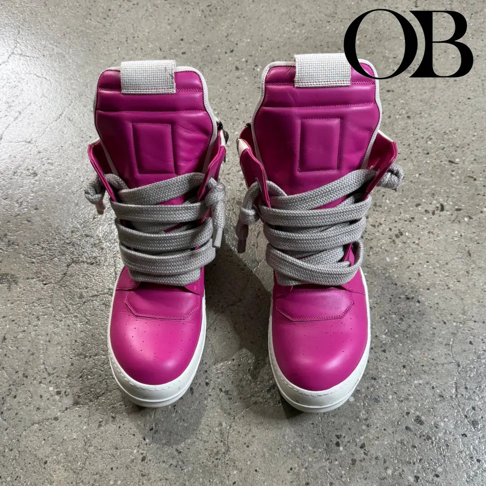 Rick Owens Geobasket Sneakers (Pink) 44 footwear