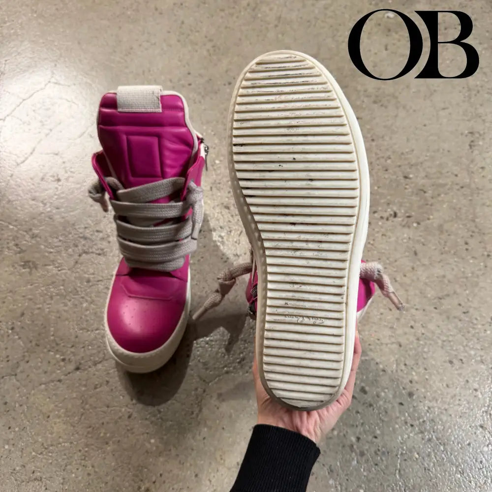 Rick Owens Geobasket Sneakers (Pink) 44 footwear
