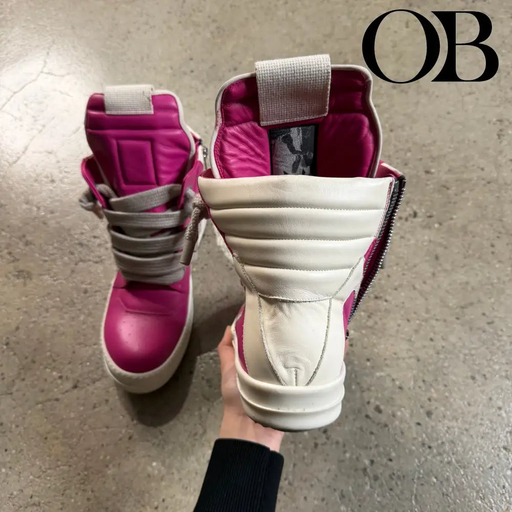 Rick Owens Geobasket Sneakers (Pink) 44 footwear
